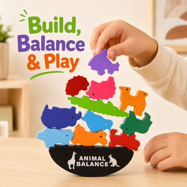 Animal_Balance_Game_for_Kids_|_Wooden/Colorful_Stacking_&_Balancing_Toy_|_Fun_Focus_&_Coordination_Activity_|_Educational_Skill_Development_Game_for_Kids_3+_Years