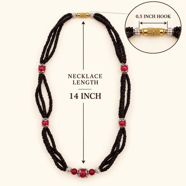 Black_Tulsi_Beads_Four-Layer_Necklace_with_Red_Accent_Beads_|_Handcrafted_Multi-Strand_Devotional_Kanthi_Mala