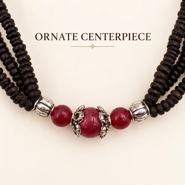 Black_Tulsi_Beads_Four-Layer_Necklace_with_Red_Accent_Beads_|_Handcrafted_Multi-Strand_Devotional_Kanthi_Mala