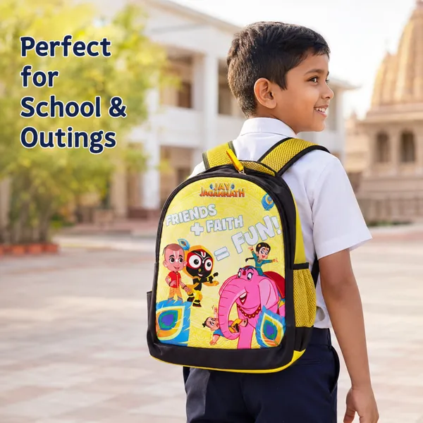 Yellow_Printed_Kids_School_Backpack