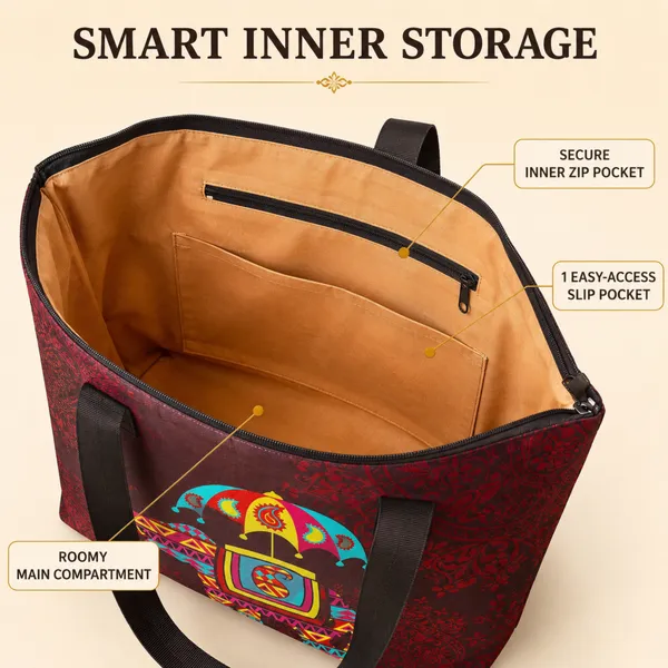Colorful_Elephant_Printed_Tote_Bag_for_Women_|_Lightweight_Daily_Use_Shoulder_Bag_|_Traditional_Ethnic_Design