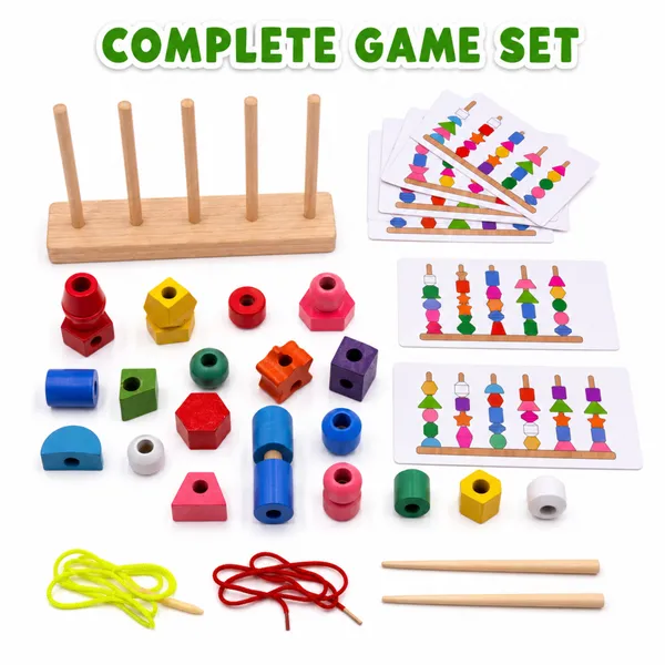 5_Column_Wooden_Bead_Pattern_Matching_Set