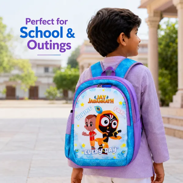 Blue_And_Purple_Jagannath_Print_Kids_Backpack