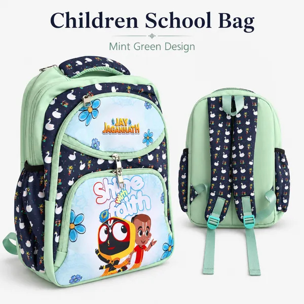 Mint_Green_Printed_School_Backpack_for_Children