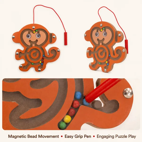 Wooden_Monkey_Magnetic_Bead_Maze_Puzzle