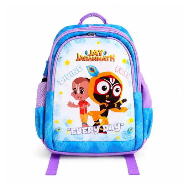 Blue_And_Purple_Jagannath_Print_Kids_Backpack