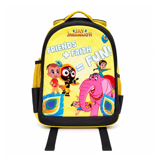 Yellow_Printed_Kids_School_Backpack