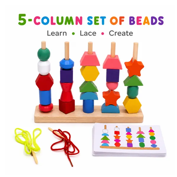 5_Column_Wooden_Bead_Pattern_Matching_Set