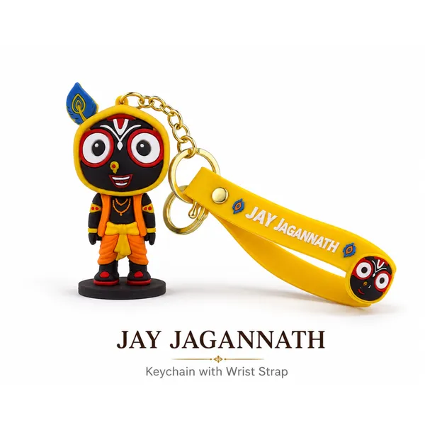 Jay_Jagannath_Keychain_with_Wrist_Strap_|_Lord_Jagannath_Devotional_Key_Ring_|_Lightweight_Bag_Charm_&_Key_Holder