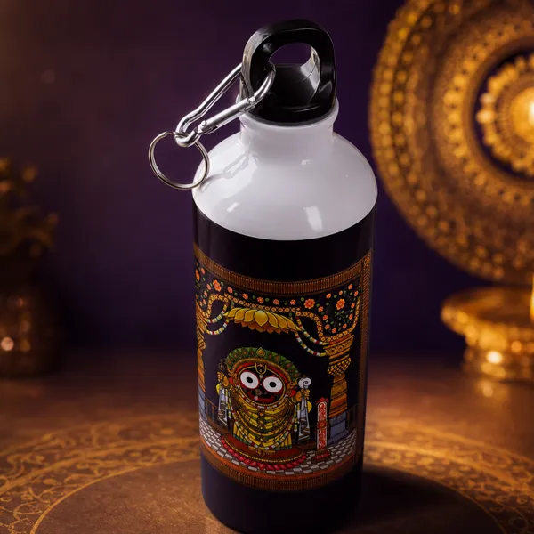 Black_Jagannath_Print_Water_Bottle