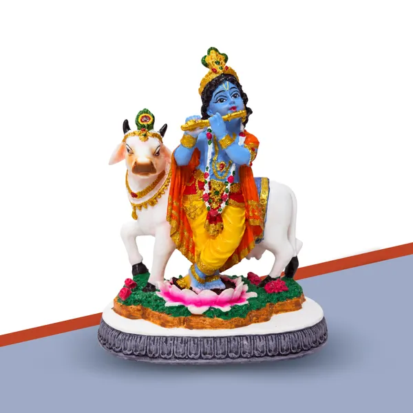Lord_Krishna_with_Cow_Idol_–_Hand-Painted_Krishna_Playing_Flute_Statue