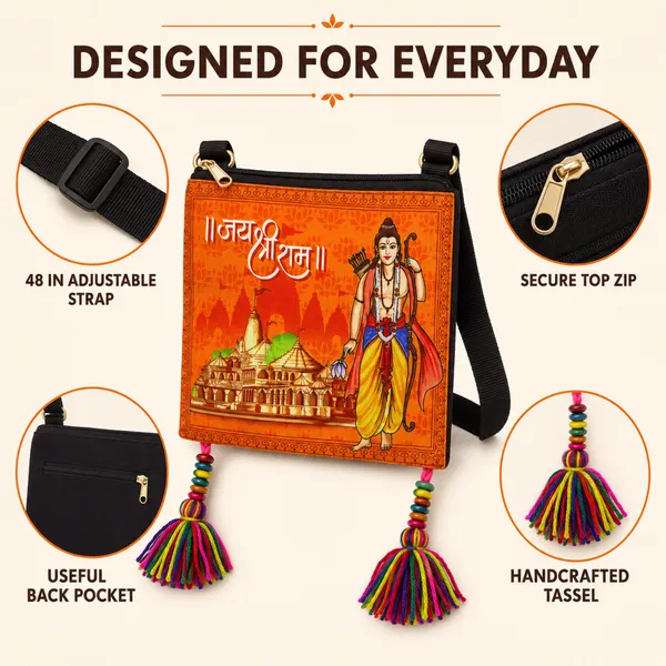 Lord_Rama_Printed_Sling_Bag_for_Women_|_Jai_Shri_Ram_Devotional_Design_with_Tassels_|_Adjustable_Crossbody_Bag_with_Back_Zip_Pocket