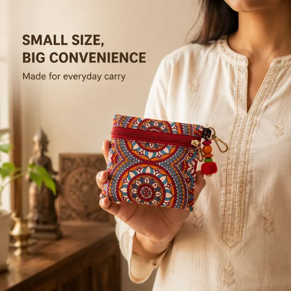 Mandala_Printed_Utility_Pouch_for_Women_|_Zipper_Storage_Pouch_with_Front_Pocket_&_Hook_|_Daily_Use_Organizer