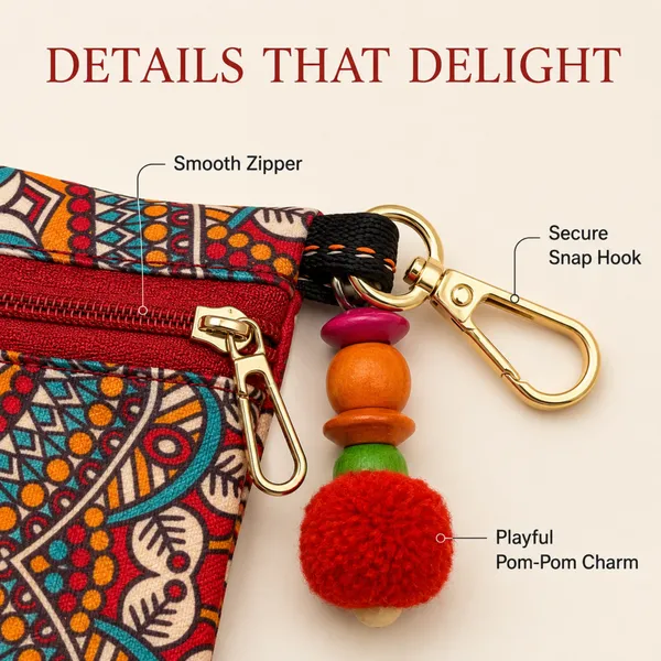Mandala_Printed_Utility_Pouch_for_Women_|_Zipper_Storage_Pouch_with_Front_Pocket_&_Hook_|_Daily_Use_Organizer