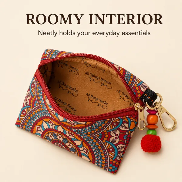 Mandala_Printed_Utility_Pouch_for_Women_|_Zipper_Storage_Pouch_with_Front_Pocket_&_Hook_|_Daily_Use_Organizer