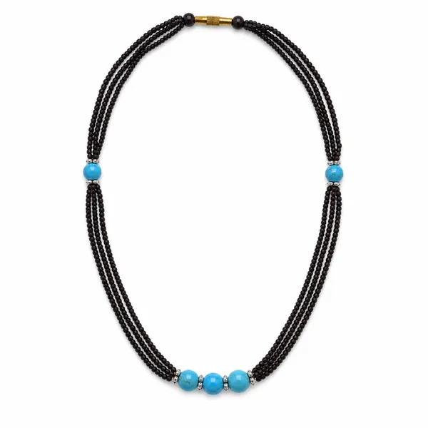 Natural_Black_Tulsi_Beads_Four-Layer_Necklace_with_Turquoise-Style_Accent_Beads_|_Handcrafted_Multi-Strand_Devotional_Mala