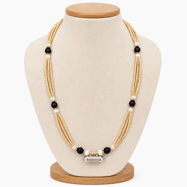 Natural_Tulsi_Beads_Four-Layer_Necklace_with_Black_Beads_and_Silver-Tone_Mantra_Pendant_|_Handcrafted_Devotional_Kanthi_Mala