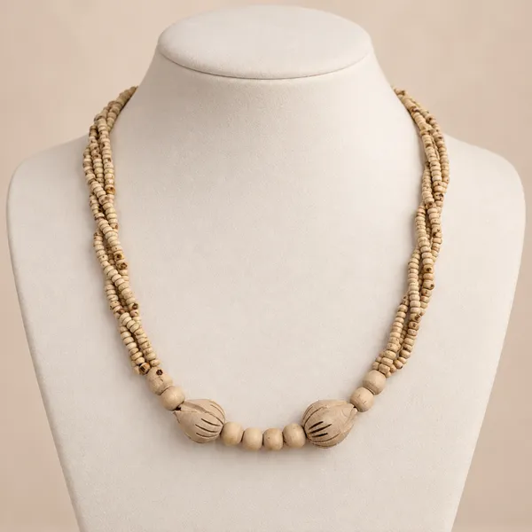 Natural_Tulsi_Beads_Four-Layer_Necklace_with_Carved_Lotus-Bud_Wooden_Beads_|_Handcrafted_Devotional_Kanthi_Mala