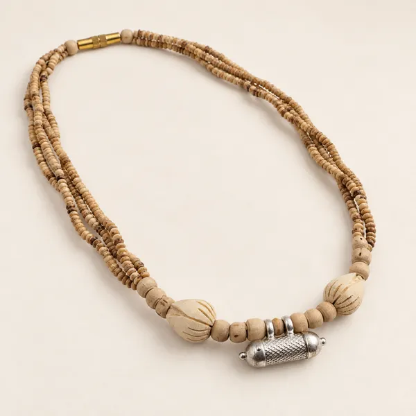 Natural_Tulsi_Beads_Four-Layer_Necklace_with_Silver-Tone_Mantra_Pendant_|_Handcrafted_Devotional_Kanthi_Mala