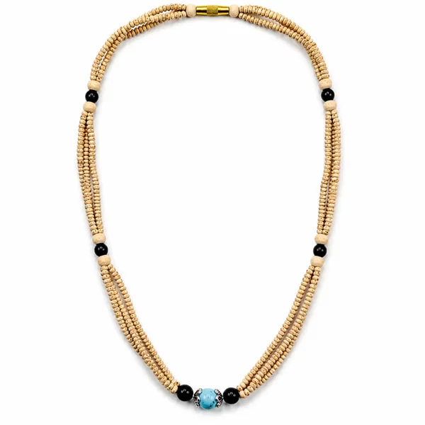 Natural_Tulsi_Beads_Multi-Layer_Necklace_with_Black_and_Turquoise-Style_Accent_Beads_|_Handcrafted_Devotional_Kanthi_Mala