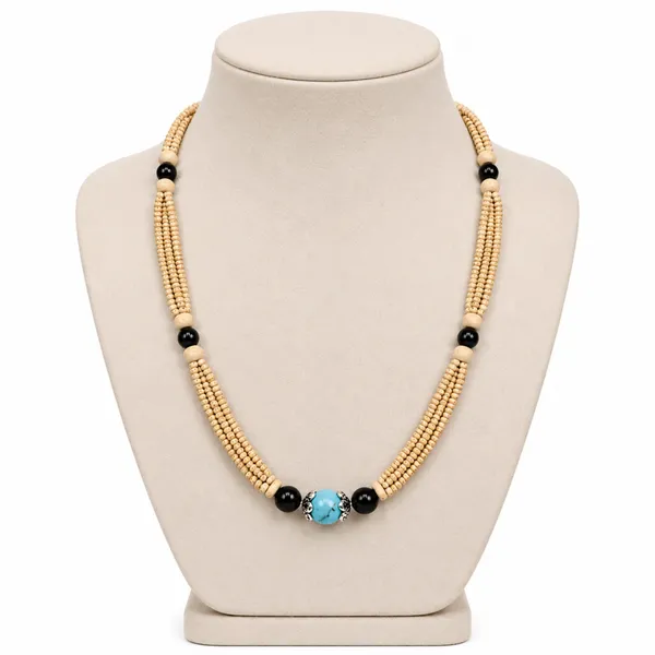 Natural_Tulsi_Beads_Multi-Layer_Necklace_with_Black_and_Turquoise-Style_Accent_Beads_|_Handcrafted_Devotional_Kanthi_Mala