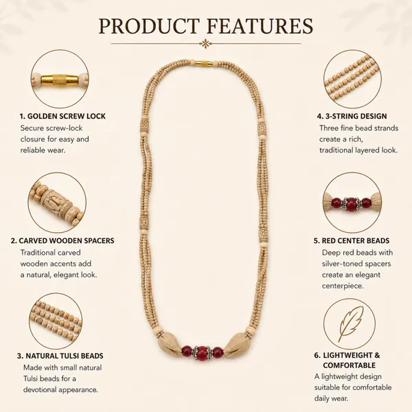 Natural_Tulsi_Beads_Multi-Layer_Necklace_with_Red_Accent_Beads_|_Handcrafted_Devotional_Kanthi_Mala_with_Carved_Wooden_Beads