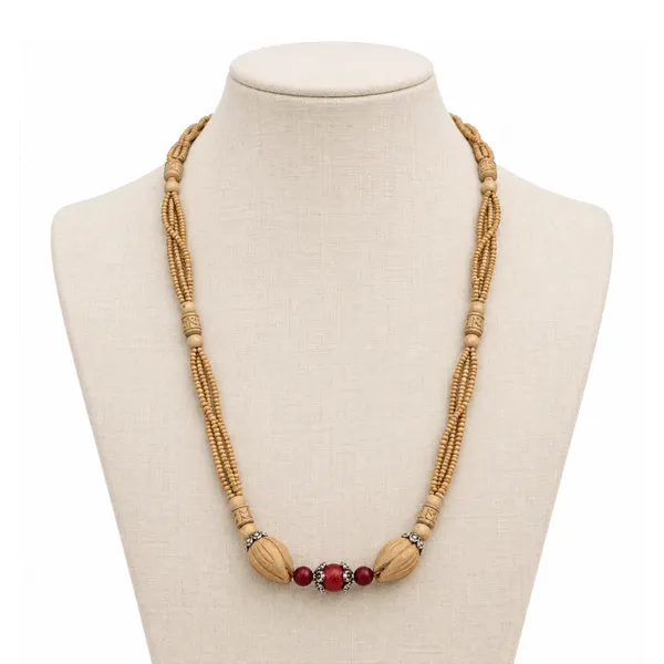 Natural_Tulsi_Beads_Multi-Layer_Necklace_with_Red_Accent_Beads_|_Handcrafted_Devotional_Kanthi_Mala_with_Carved_Wooden_Beads