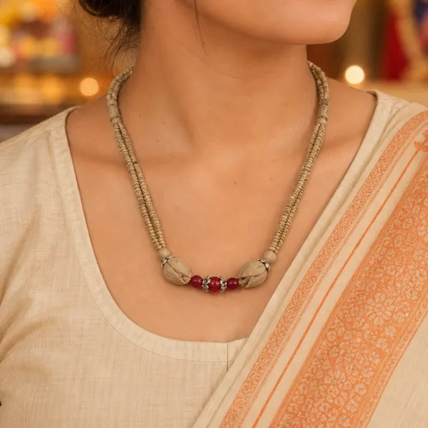 Natural_Tulsi_Beads_Multi-Layer_Necklace_with_Red_Accent_Beads_|_Handcrafted_Devotional_Kanthi_Mala_with_Carved_Wooden_Beads
