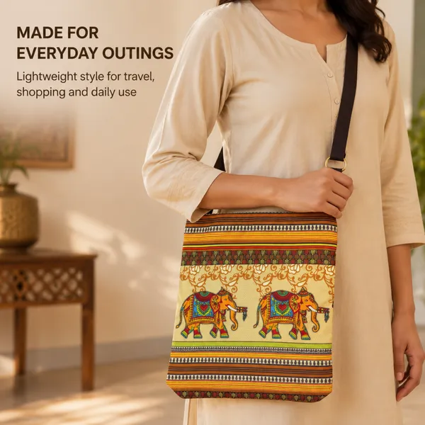 Printed_Sling_Bag_for_Women_|_Elephant_Ethnic_Design_|_Adjustable_Crossbody_Shoulder_Bag_with_Quick-Access_Back_Zip_Pocket