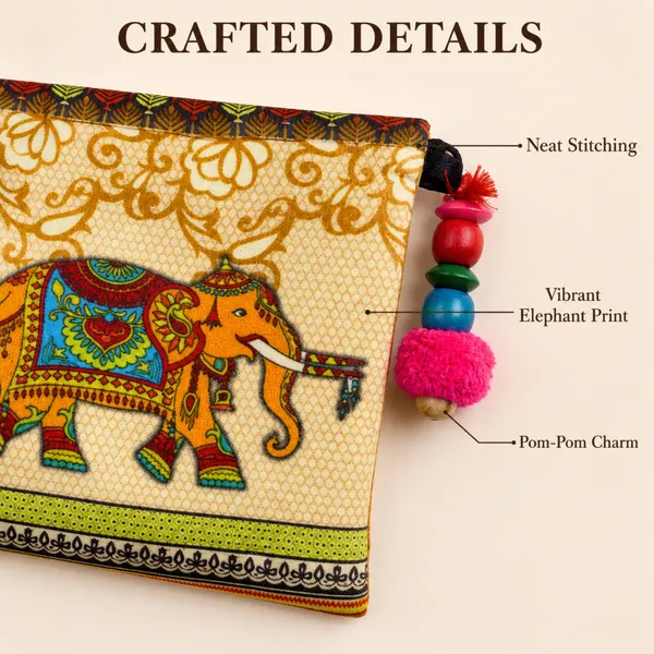 Printed_Zipper_Pouch_for_Women_|_Traditional_Elephant_Ethnic_Design_|_Cash,_Cards,_Keys_&_Small_Essentials_Organizer_with_Decorative_Charm