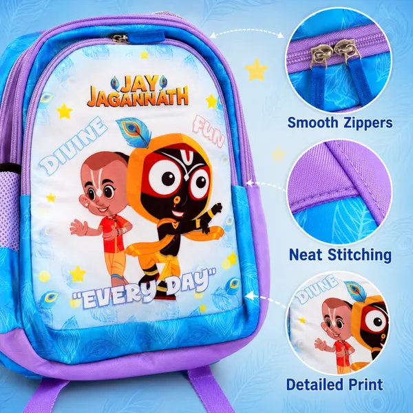 Blue_And_Purple_Jagannath_Print_Kids_Backpack