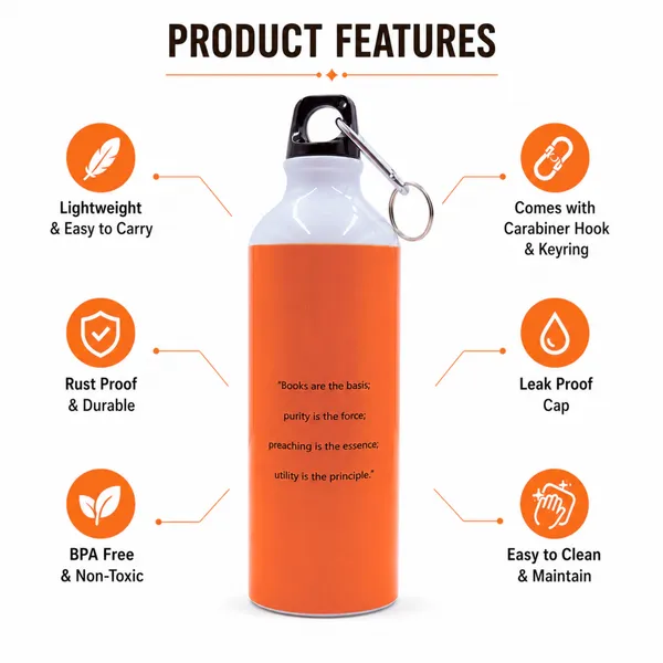 Orange_Aluminium_Leak_Proof_Bottle_With_Carabiner