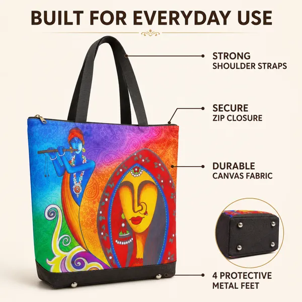 Radha_Krishna_Art_Tote_Bag_for_Women_|_Lightweight_Daily_Use_Shoulder_Bag_|_Colorful_Spiritual_Printed_Design