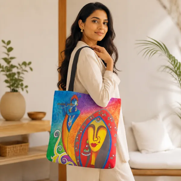Radha_Krishna_Art_Tote_Bag_for_Women_|_Lightweight_Daily_Use_Shoulder_Bag_|_Colorful_Spiritual_Printed_Design