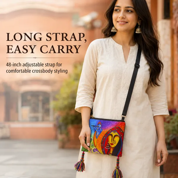 Radha_Krishna_Printed_Sling_Bag_for_Women_|_Devotional_Artistic_Design_with_Colorful_Tassels