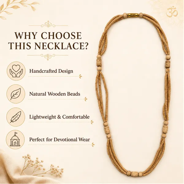 Three-Strand_Tulsi_Beads_Kanthi_Mala_with_Carved_Wooden_Accent_Beads_|_Traditional_Devotional_Necklace