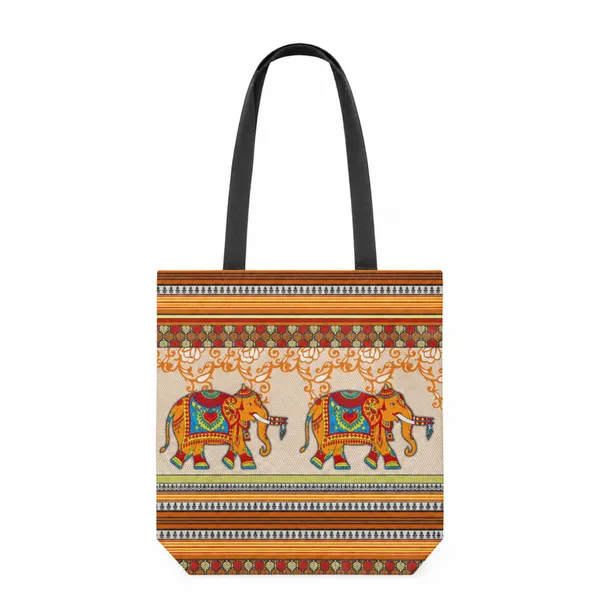 Traditional_Elephant_Printed_Tote_Bag_for_Women_|_Lightweight_Shopping_&_Daily_Use_Shoulder_Bag_|_Ethnic_Design