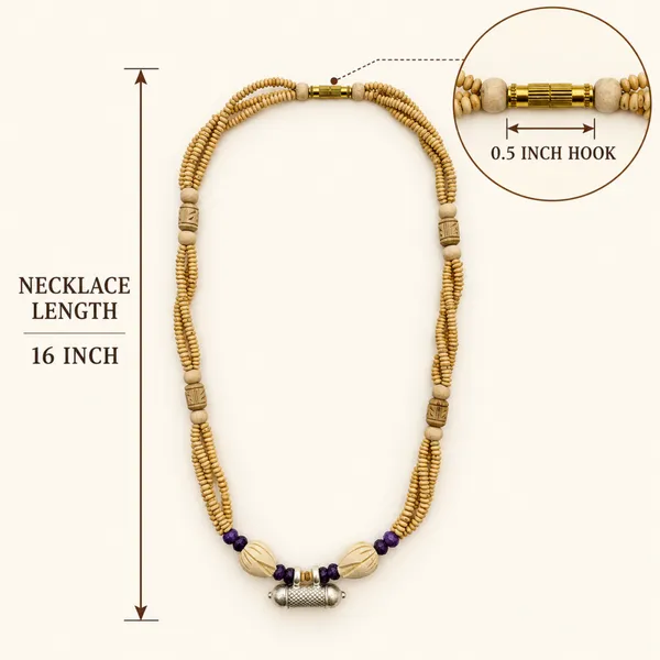 Tulsi_Beads_Four-Layer_Necklace_with_Purple_Accent_Beads_and_Silver-Tone_Mantra_Pendant_|_Handcrafted_Devotional_Mala