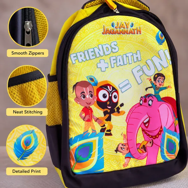 Yellow_Printed_Kids_School_Backpack