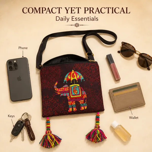 Women’s_Elephant_Print_Crossbody_Bag_|_Adjustable_Strap_Sling_Bag_with_Decorative_Tassels_|_Stylish_Daily_Use_Design