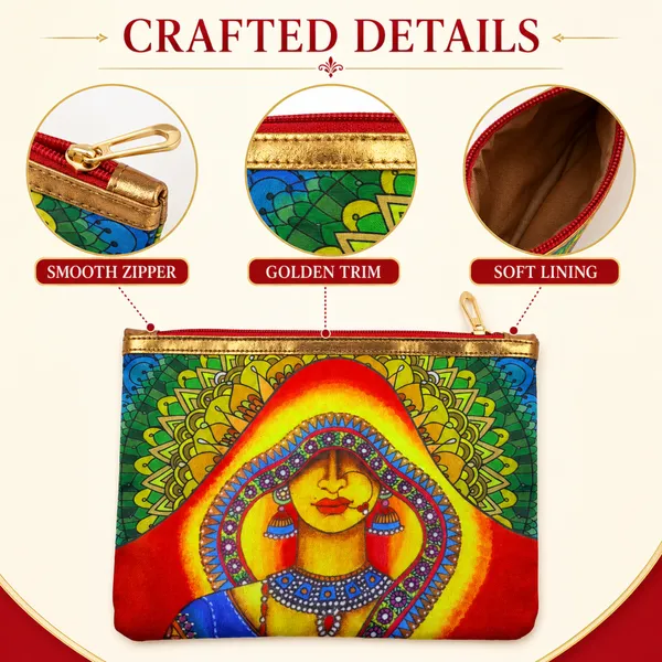 Women’s_Multipurpose_Utility_Pouch_|_Printed_Zipper_Cosmetic_&_Travel_Organizer_|_Stylish_Traditional_Design