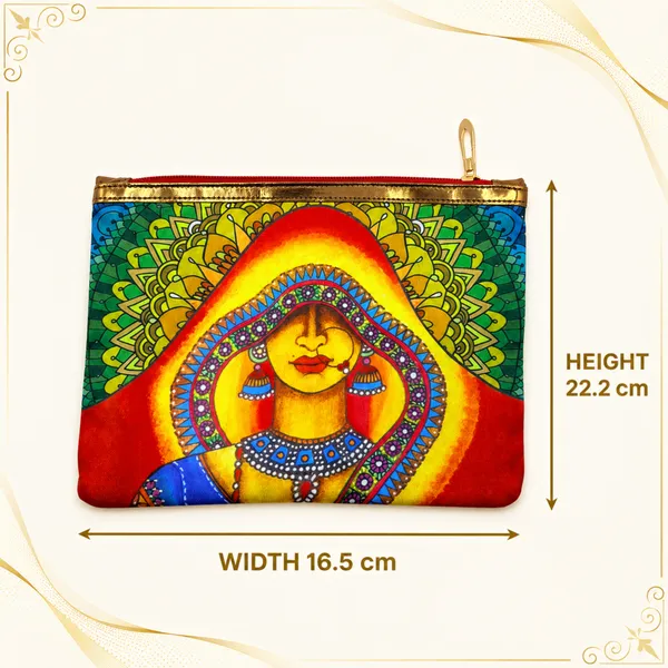 Women’s_Multipurpose_Utility_Pouch_|_Printed_Zipper_Cosmetic_&_Travel_Organizer_|_Stylish_Traditional_Design