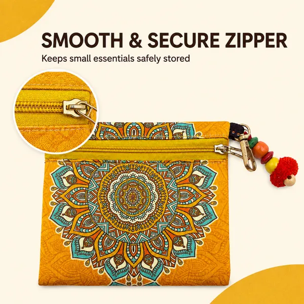Yellow_Mandala_Printed_Utility_Pouch_for_Women_|_Compact_Zipper_Pouch_for_Cash,_Keys_&_Daily_Essentials