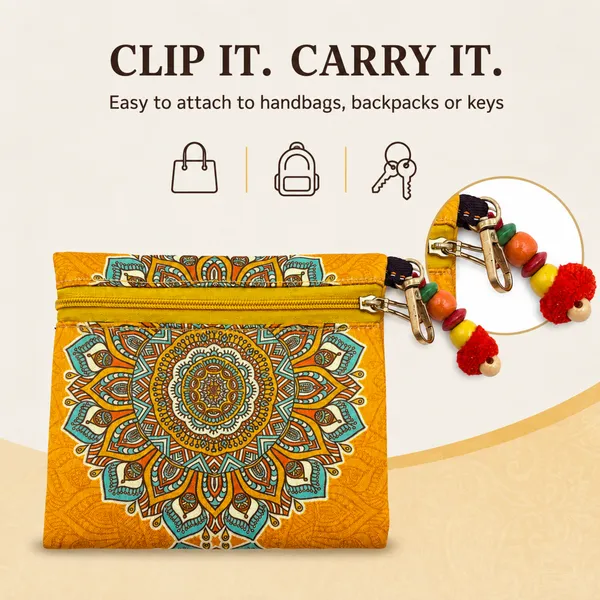 Yellow_Mandala_Printed_Utility_Pouch_for_Women_|_Compact_Zipper_Pouch_for_Cash,_Keys_&_Daily_Essentials