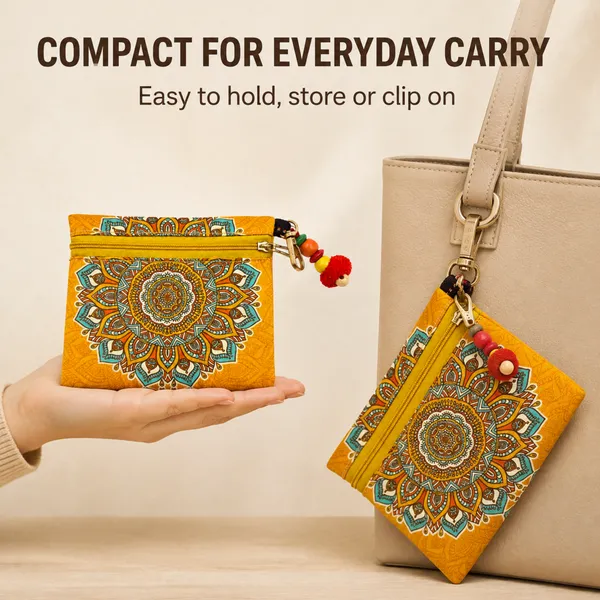 Yellow_Mandala_Printed_Utility_Pouch_for_Women_|_Compact_Zipper_Pouch_for_Cash,_Keys_&_Daily_Essentials