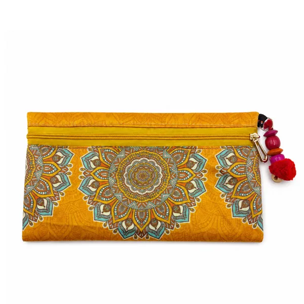 Yellow_Mandala_Printed_Zipper_Pouch_for_Women_|_Multipurpose_Cash,_Cards,_Keys_&_Daily_Essentials_Organizer_|_Decorative_Charm