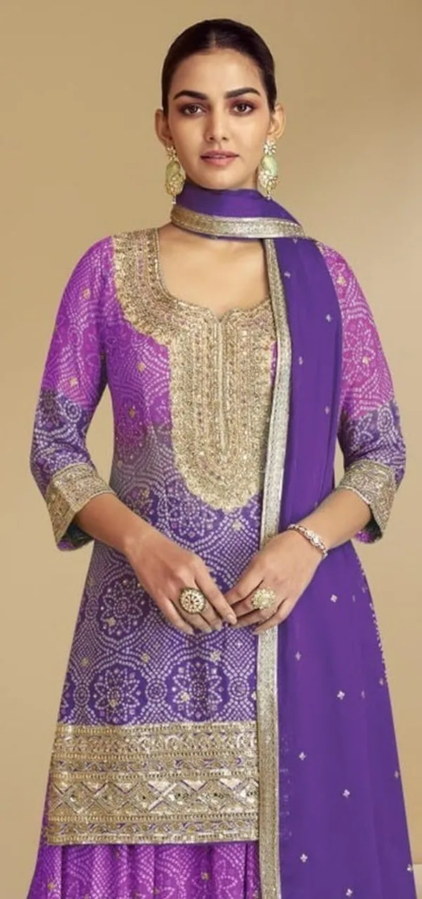 Latest_Semi_Stitched_Sharara_Suit_Top_Bottom_And_Duppatta