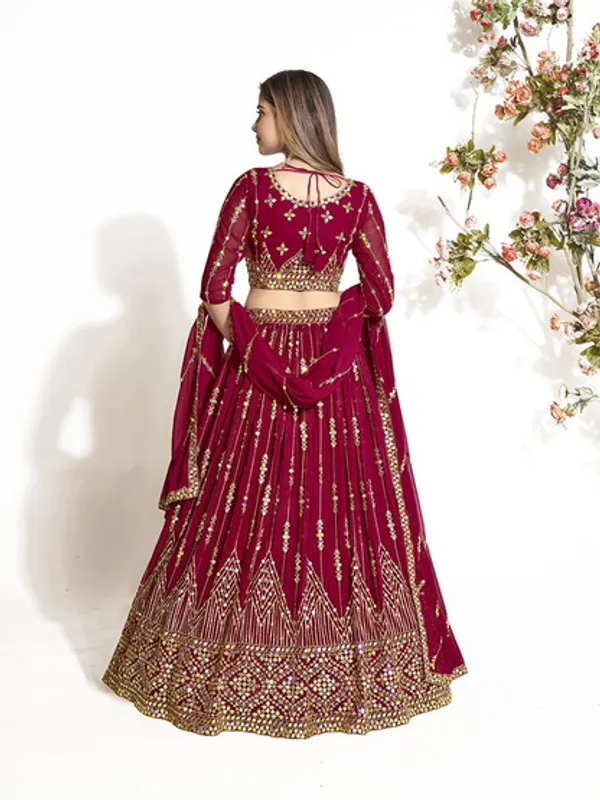 New_Semi_Stitiched_Georgette_Lehenga_Choli