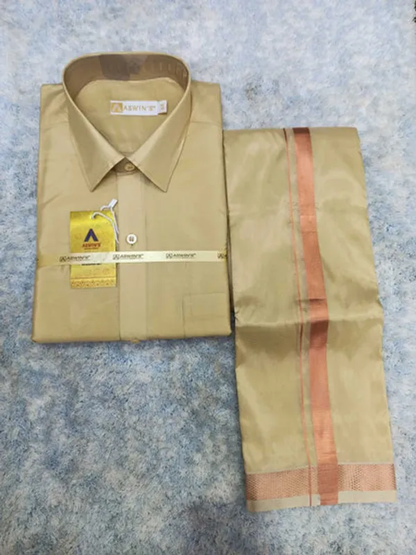 Art_Silk_Dothi_Set_3_In_1_Small_Border