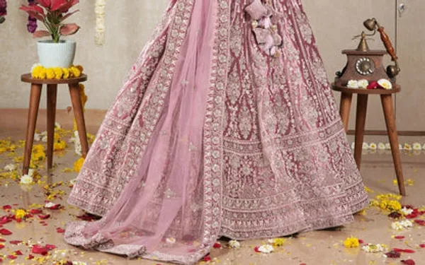 New_Semi_Stitiched_Velvet_Bridal_Lehenga_Choli